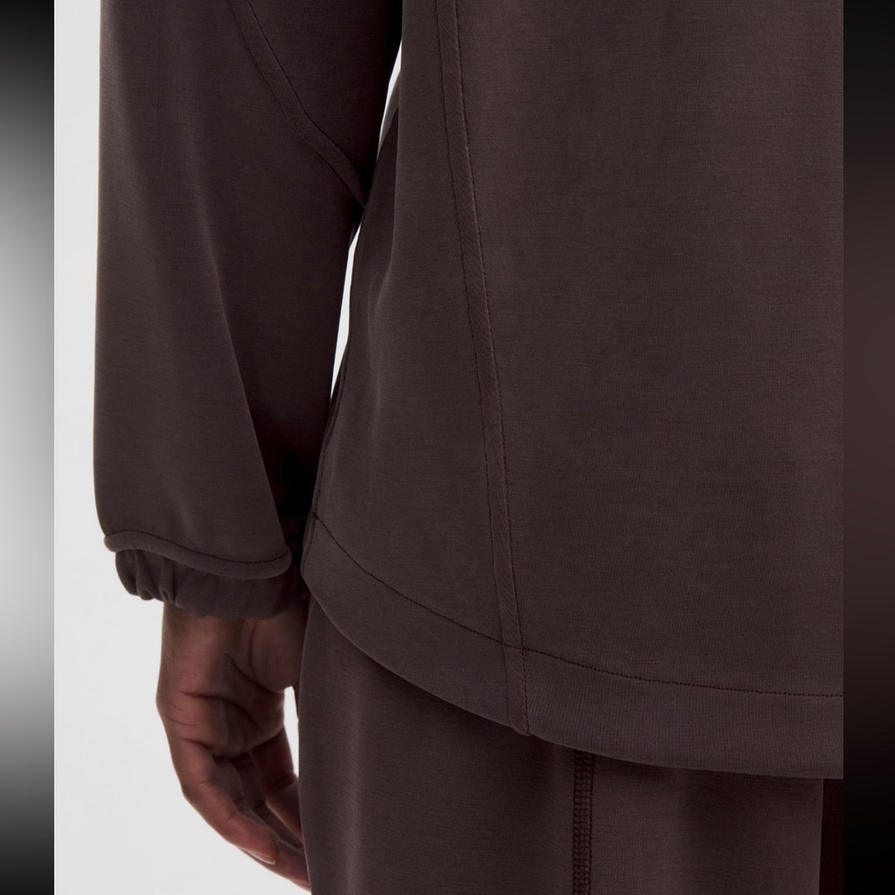 Lululemon Softstreme Half Zip Long Pullover Sequoia Brown Size medium - Picture 6 of 11